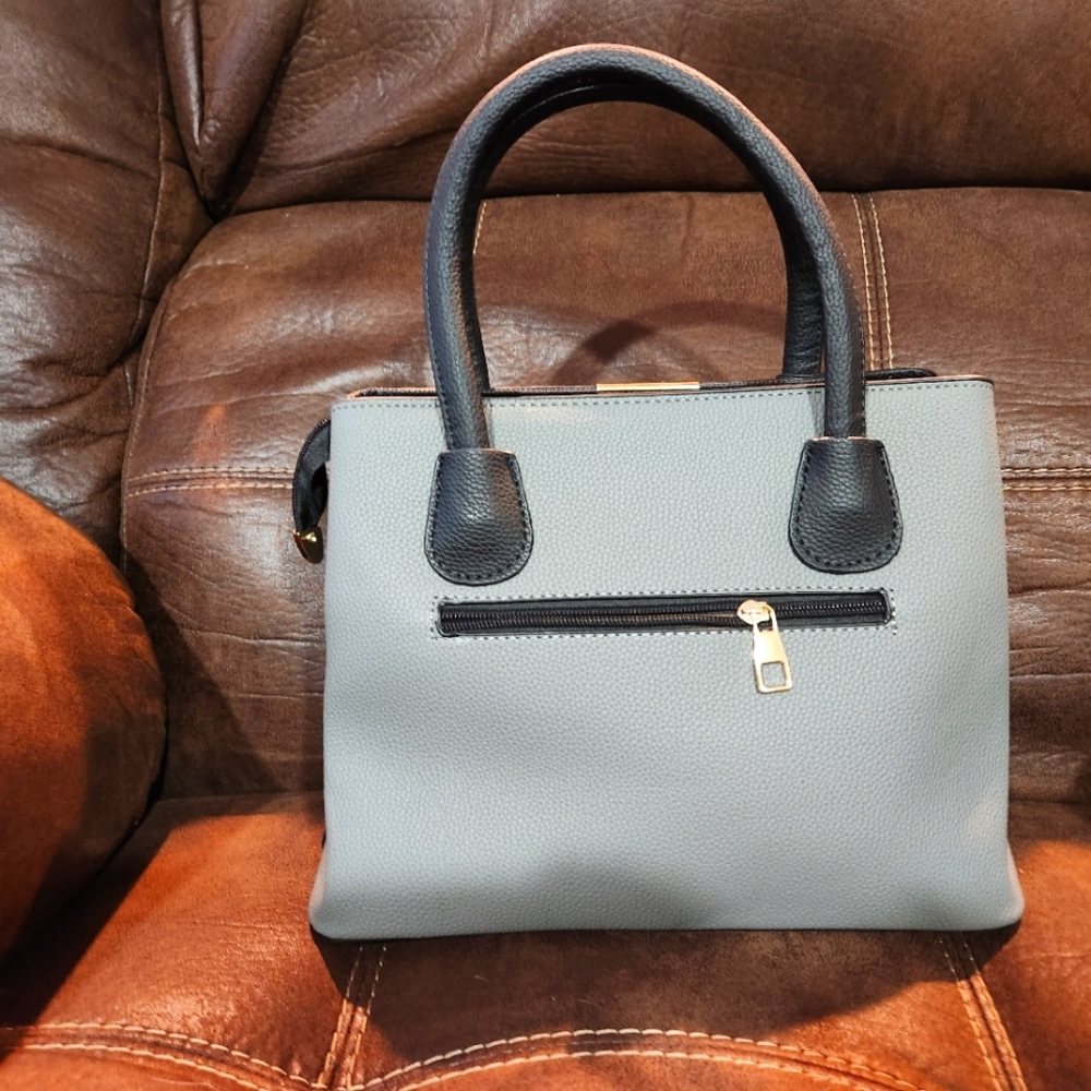 Off Brand Satchel Gray and Black